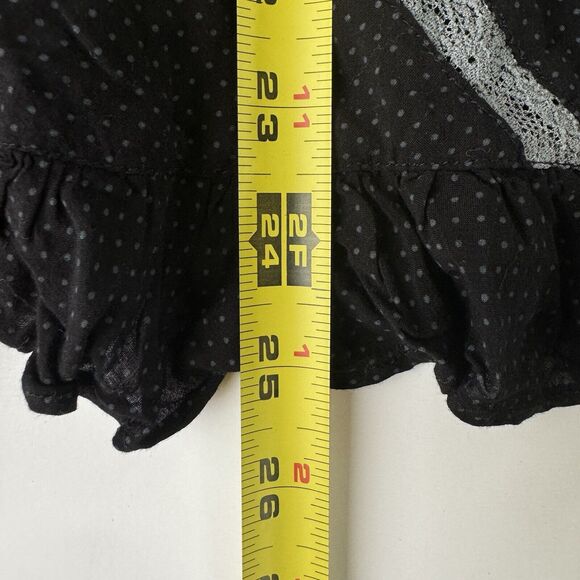 Free People Top Women's Black Polka Dot Sheer Intimately Tank Size Small - Picture 7 of 10